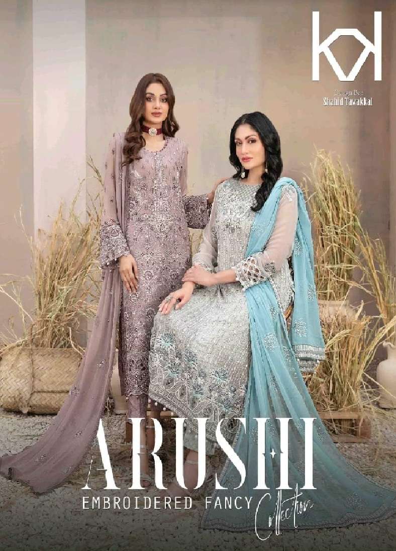Arushi Embroidered Fancy Collection 2024 by Tawakkal